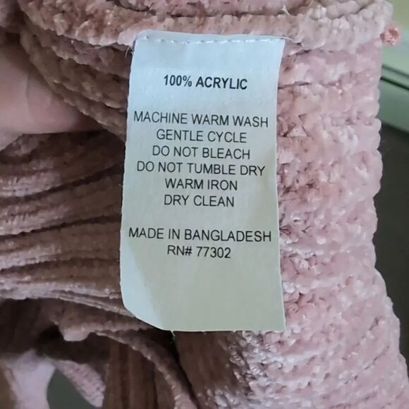 Zara Women's Small Pink Chunky Knit Crew Neck Sweater, New Without Tags - Picture 5 of 8